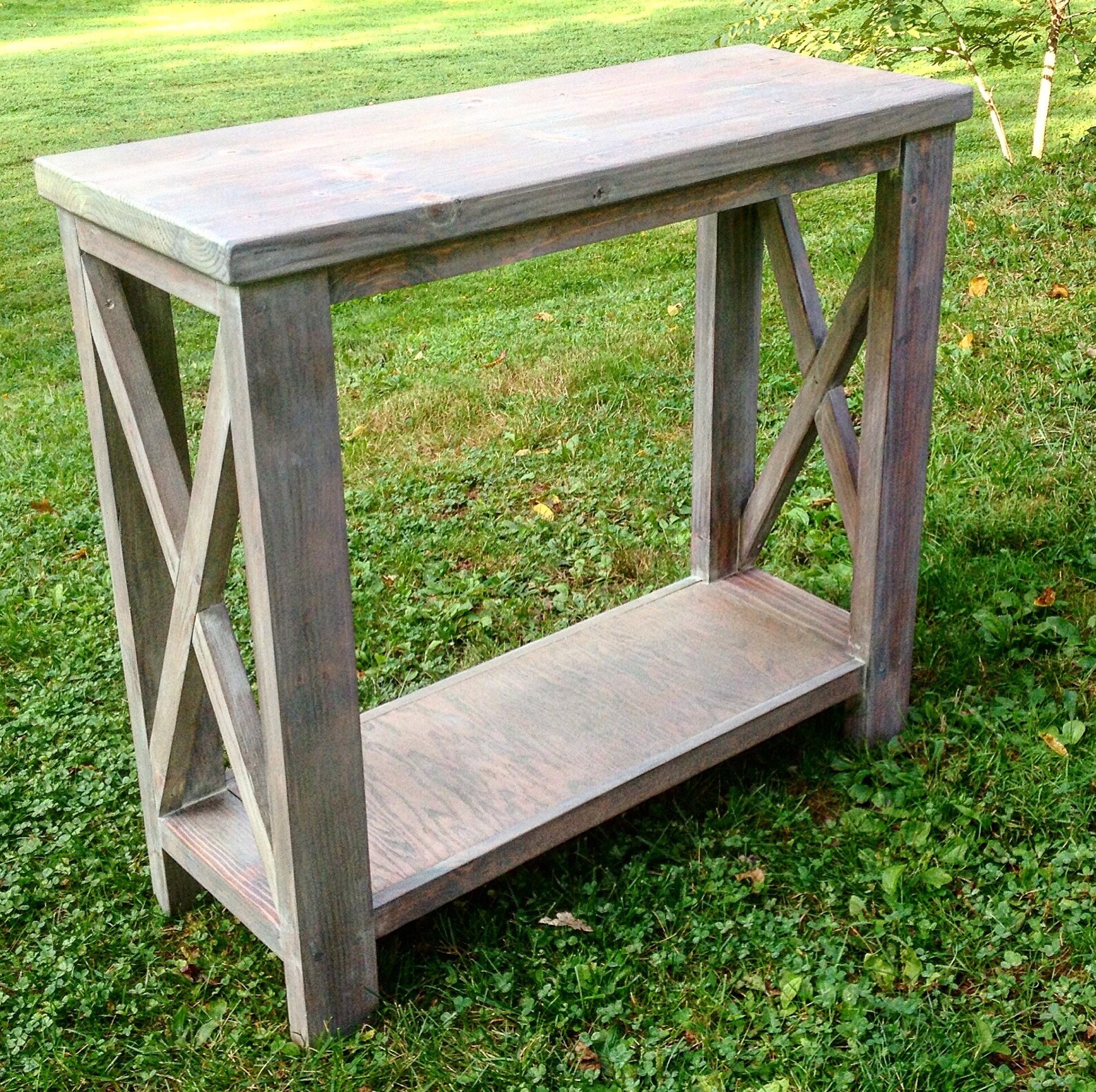 Custom Built Rustic Console Table X End Console Console Etsy