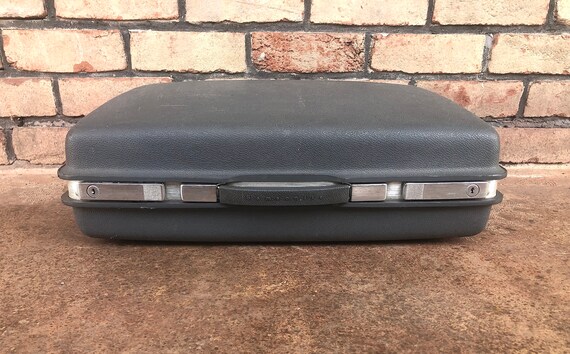 Vintage Grey Samsonite Luggage, Hard Side Suitcase