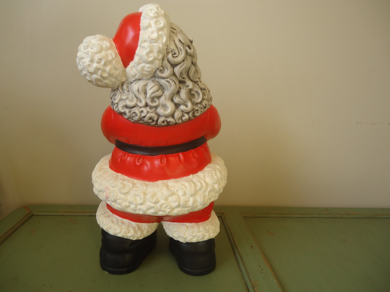 Vintage Ceramic Santa Claus Statue Vintage Christmas Decor Etsy