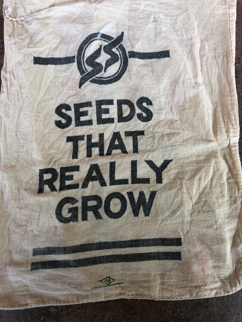 Vintage Seed Sack Southern States Seed Bag Grass Seed Bag Etsy