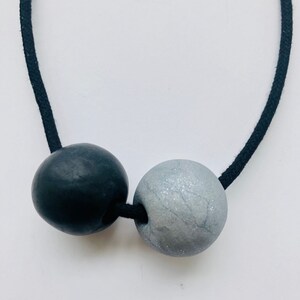 Extra Large Handmade Clay Bead Statement Necklace