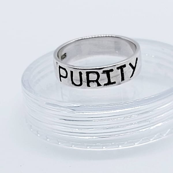 Purity Band Ring Sterling Silver Band religious ring, 925 ring, Easter gift, religious jewellery, teen jewellery, Teen Gift