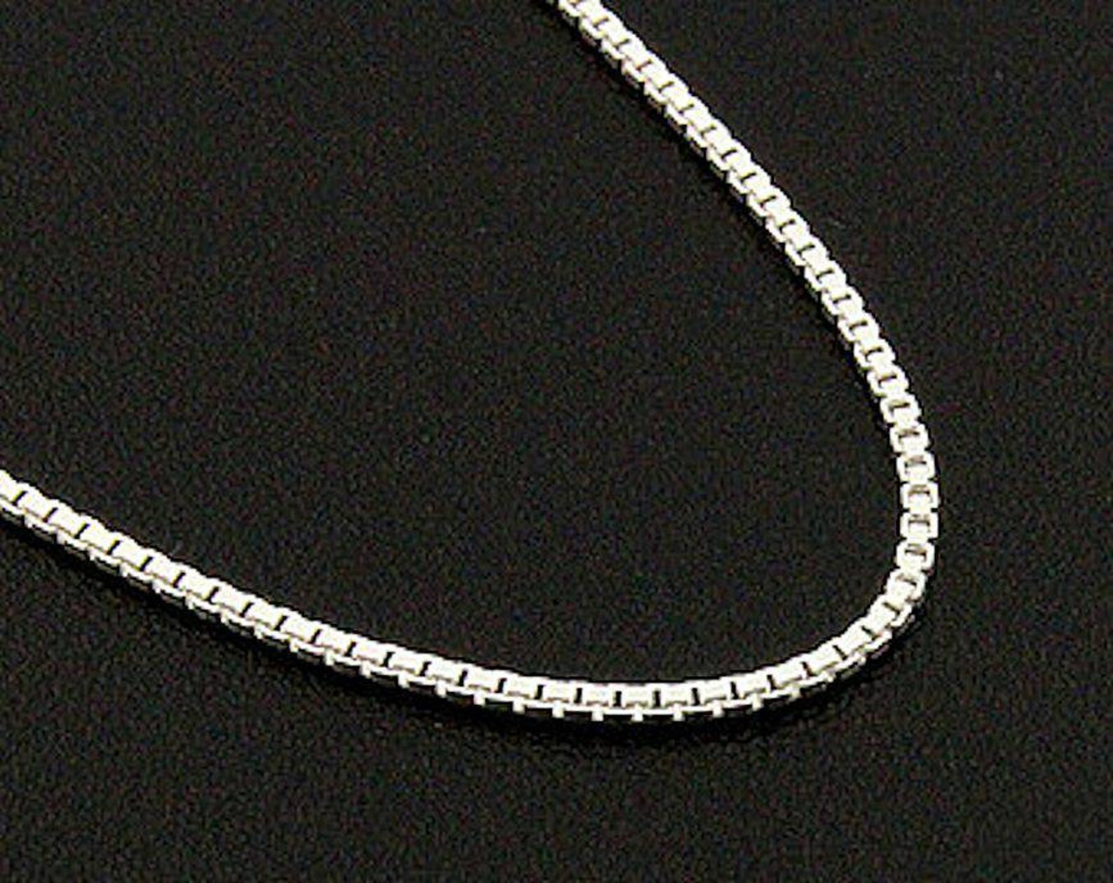 925 Sterling Silver 1.2 Mm Box Chain Necklace 14 16 18 20 22 30 Inches