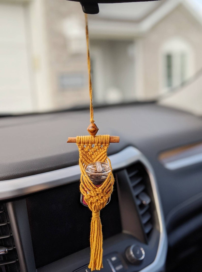 Boho Car Accessories Mustard Yellow Boho Decor Mini Etsy