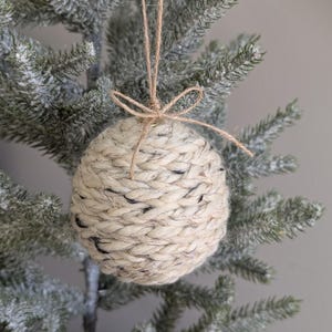 Décoration de Noël en fil neutre : décoration de ferme bohème