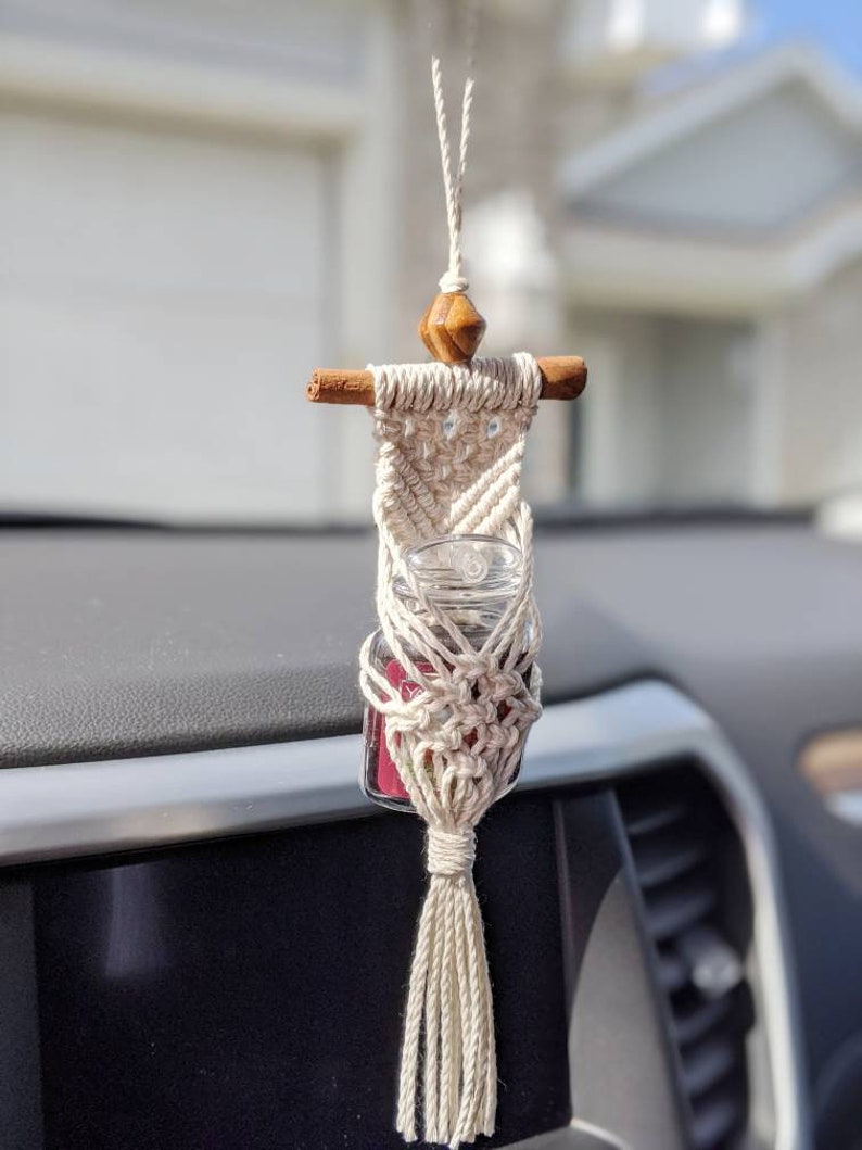 Boho Car Accessories Boho Decor Mini Macrame Hanging for Etsy