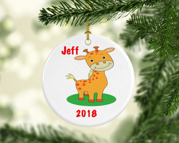 Giraffe Ornament Porcelain Ornament Christmas Ornament Etsy