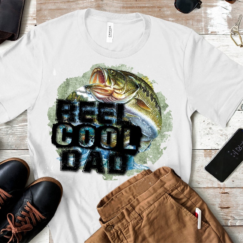 Reel Cool Dad T Shirt Dad Fishing Shirt Dad Gift For Him Etsy