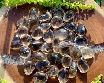 SMOKY QUARTZ (SMOKEY - Grade A Natural) Clear Tumbled Polished Stone Gemstone Rocks for Healing, Yoga, Meditation, Reiki, Jewelry Supplies