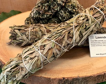 9 inch LAVENDER Smudge Stick | Large Sage Bundle | Meditation, Wicca Altar, Home Cleansing, Reiki, Sage Smudge for Relaxation