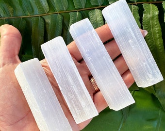 SELENITE WANDS Mini Size |  2.5 inch Selenite Stick | Magic Fairy Wands for Crystal Healing, Meditation Altar, Wicca, Metaphysical Tool