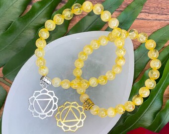 THIRD CHAKRA Bracelet - Citrine Bracelet for Power & Strength | 3rd Chakra, Solar Plexus, Manipura | 7 Chakras Bracelet Mayan Rose