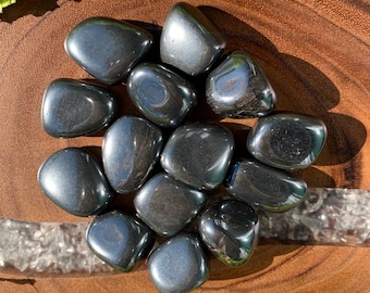 LARGE HEMATITE (Grade A Natural) Clear Tumbled Polished Stone Gemstone Rocks for Healing, Yoga, Meditation, Reiki, Jewelry Supplies