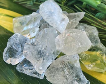 Raw CLEAR QUARTZ (Grade A Natural) Rough Crystal Quartz Stones Gemstone | Healing Yoga Meditation Reiki Wicca Jewelry Supply | Mayan Rose
