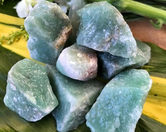 Raw GREEN AVENTURINE Large (Grade A Natural) Rough Crystals Stones Gemstone | Healing Yoga Meditation Reiki Wicca | Heart Chakra Anahata