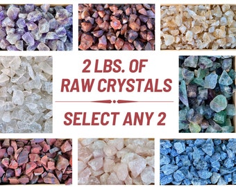 2lbs Raw Crystals, Choose from Amethyst, Citrine, Carnelian, Quartz, Fluorite & More! | Wholesale Rough Gemstones, Bulk Natural Raw Rocks