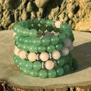 TAURUS Zodiac Bracelet | GREEN AVENTURINE 108 Bead Mala for April, May Birthday | Meditation Yoga Beads, Prayer Beads, 108 Mala Beads
