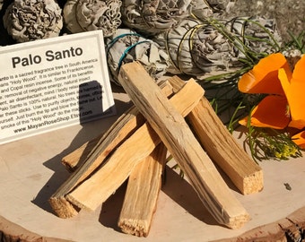 PALO SANTO Sticks | Holy Wood from PERU for Ceremony, Meditation, Altar, Home Cleansing, Positive Energy, Cleanse Negativity, Purify