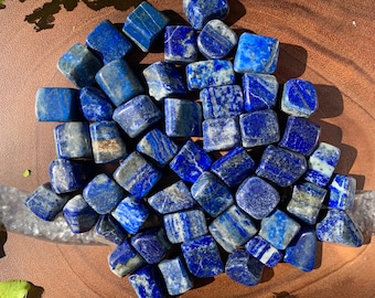 LAPIS LAZULI (PREMIUM Grade A Natural) Tumbled Polished Blue Crystals Stone Gemstone Crystal for Healing, Yoga, Meditation, Reiki, Wicca