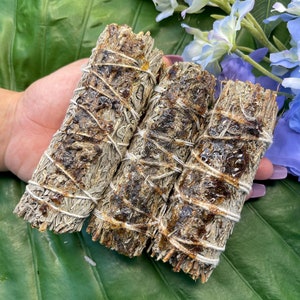 BLUE SAGE & COPAL Smudge Stick | Sage Bundle | Ceremony, Meditation, Altar, Home Cleansing, Wicca, Herbal Smudging Kit | Mayan Rose
