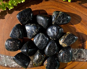 BLACK TOURMALINE  (Grade A Natural) Clear Tumbled Polished Stone Gemstone Rocks for Healing, Yoga, Meditation, Reiki, Jewelry Supplies
