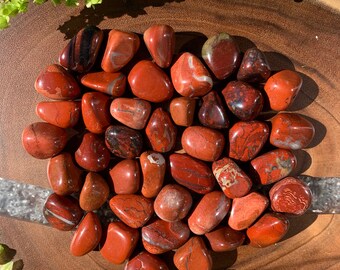 RED JASPER (Grade A Natural) Tumbled Polished Stones Gemstone Rocks for Healing, Yoga, Meditation, Reiki, Wicca, Crafts, Jewelry Supplies