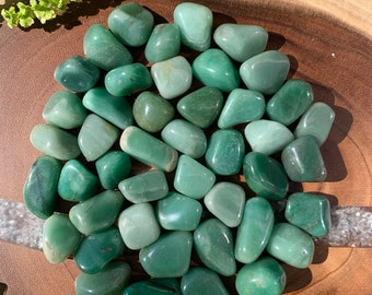 GREEN AVENTURINE (Grade A Natural) Tumbled Polished Stones Gemstone Rocks for Healing, Yoga, Meditation, Reiki, Crafts, Jewelry Supplies