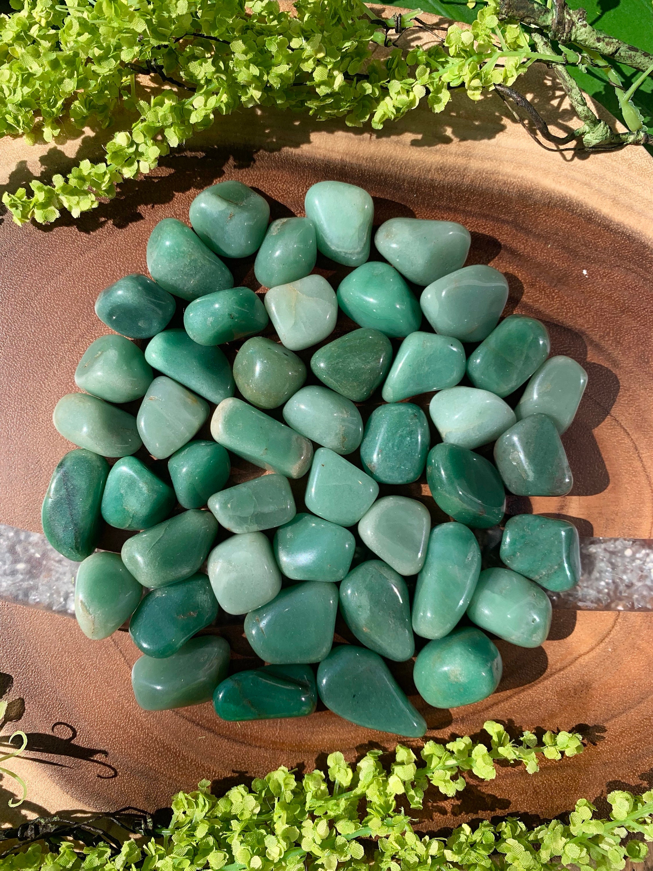 GREEN AVENTURINE (Grade A Natural) Tumbled Polished Stones Gemstone Rocks  for Healing, Yoga, Meditation, Reiki, Crafts, Jewelry Supplies