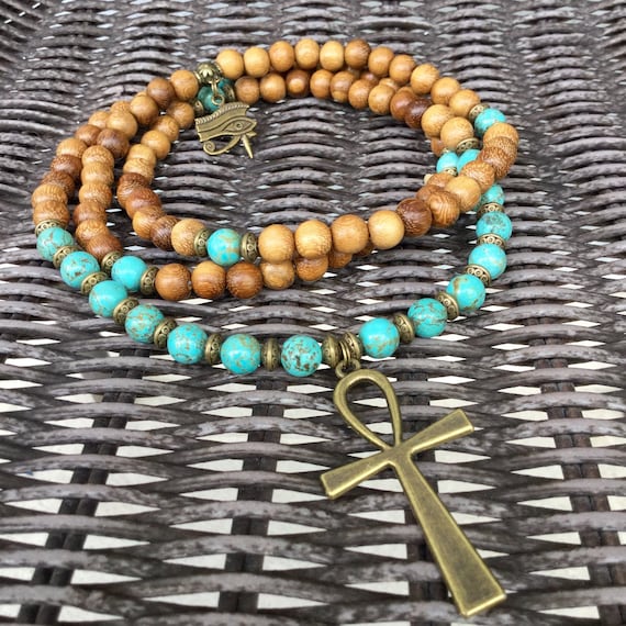 Ankh clearance beaded necklace