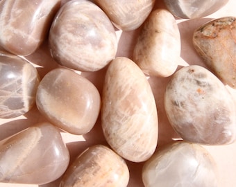 MOONSTONE Crystals (Grade A Natural) Tumbled Polished Stones Gemstone Rocks for Healing, Yoga, Meditation, Reiki Crafts Jewelry Supplies