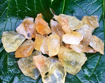 Raw Citrine Crystals - SMALL 3/4”-1” | Rough Citrine Crystal Healing, Reiki, Third Chakra, Solar Plexus, Spiritual, Wicca, Yellow Gemstones