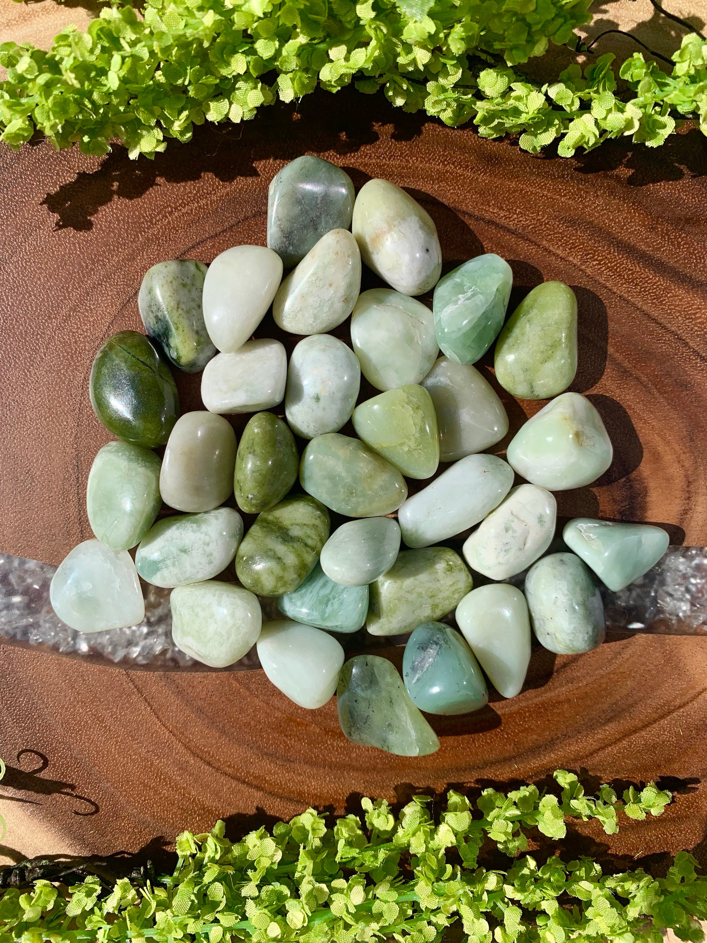 SERPENTINE JADE Grade A Natural Tumbled Polished Stone Gemstone Rocks Healing Yoga Meditation Reiki Wicca Crafts Jewelry Supplies