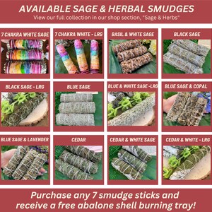 WHITE SAGE & CEDAR Smudge Stick Sage Bundle for Ceremony, Meditation, Altar, Home Cleansing, Energy, Wicca Smudge Kit Mayan Rose image 4