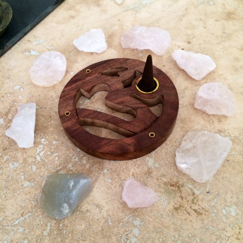 OM Incense Burner Meditation Spiritual, for Yoga Aum Symbol Insense Burner Candle Burner