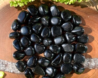 BLACK OBSIDIAN (Grade A Natural) Tumbled Polished Crystal Gemstone Rocks for Healing, Yoga, Meditation, Reiki, Wicca, Grounding