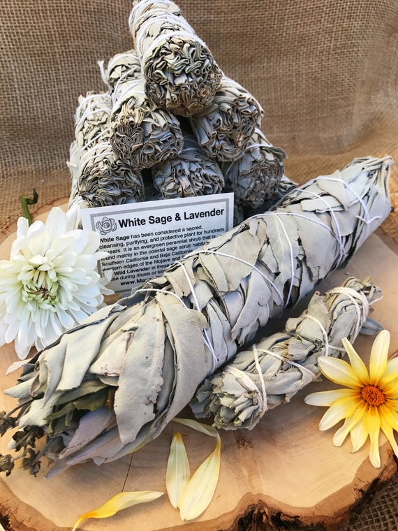 californian sage smudge stick set with Rose sage and Lavender Antibacterial