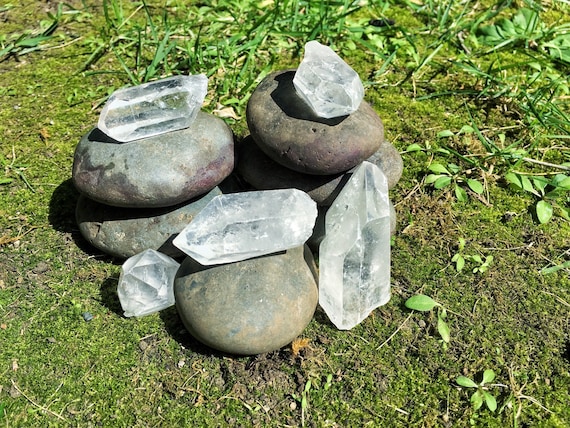 Crystal Clear Quartz Points - Unique One-of-a-Kind Crystals for Healing, Reiki, Crown Chakra, Spirituality, Wicca, Shamanism, Zen Garden