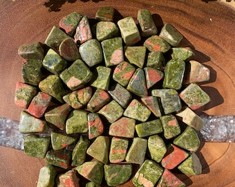 UNAKITE (Grade A Natural) Tumbled Polished Stones Gemstone Rocks for Healing, Yoga, Meditation, Reiki, Wicca, Crafts, Jewelry Supplies