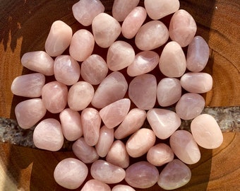 ROSE QUARTZ (Grade A Natural) Tumbled Polished Stones Gemstone Rocks for Healing, Yoga, Meditation, Reiki, Crafts, Jewelry Supplies
