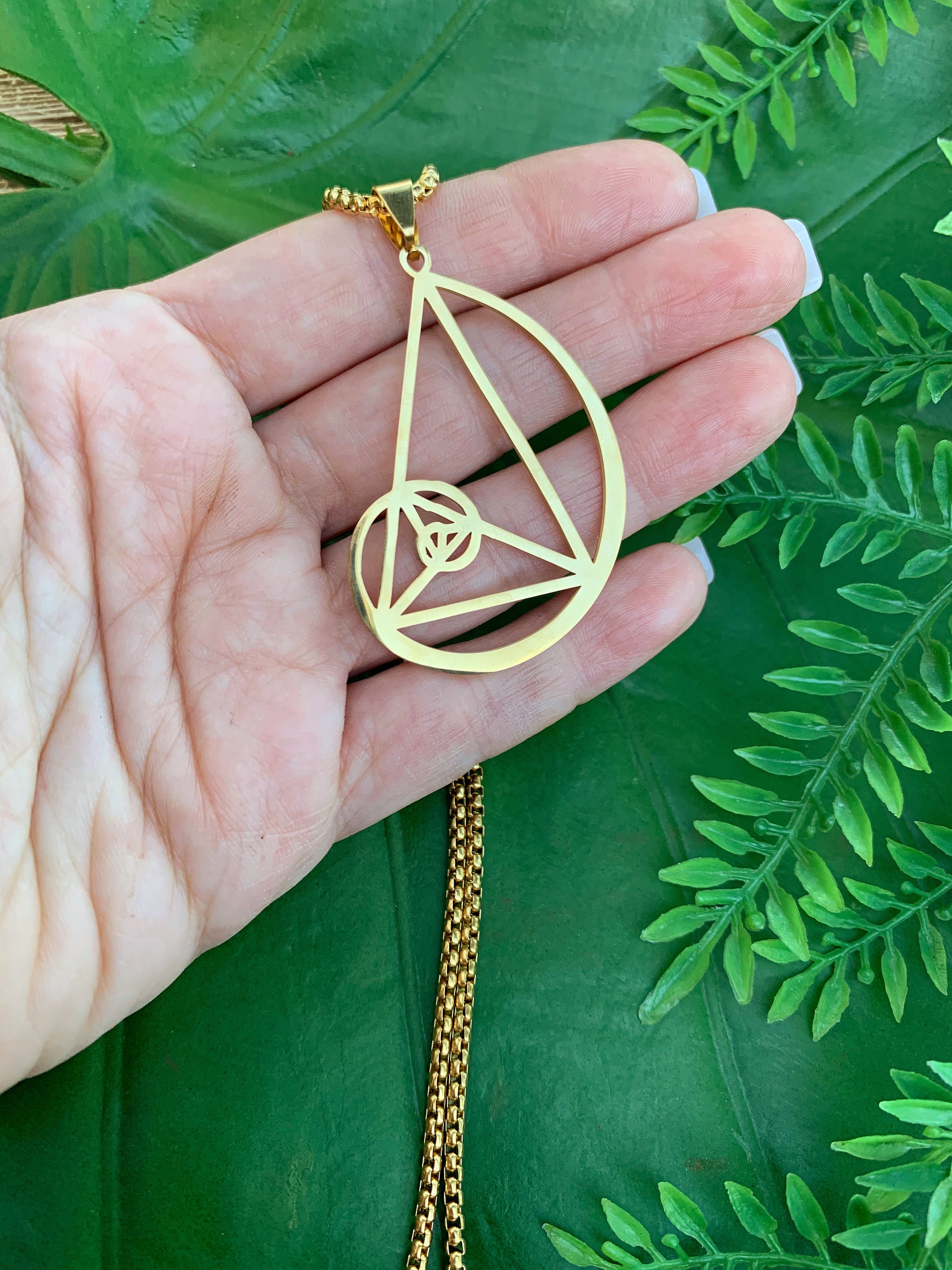 Golden Spiral Necklace - Math Jewelry