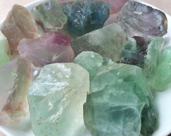 Raw FLUORITE  (Grade A Natural) Rough Crystal Gemstones for Healing, Yoga, Meditation, Reiki, Wicca, Jewelry Supply |