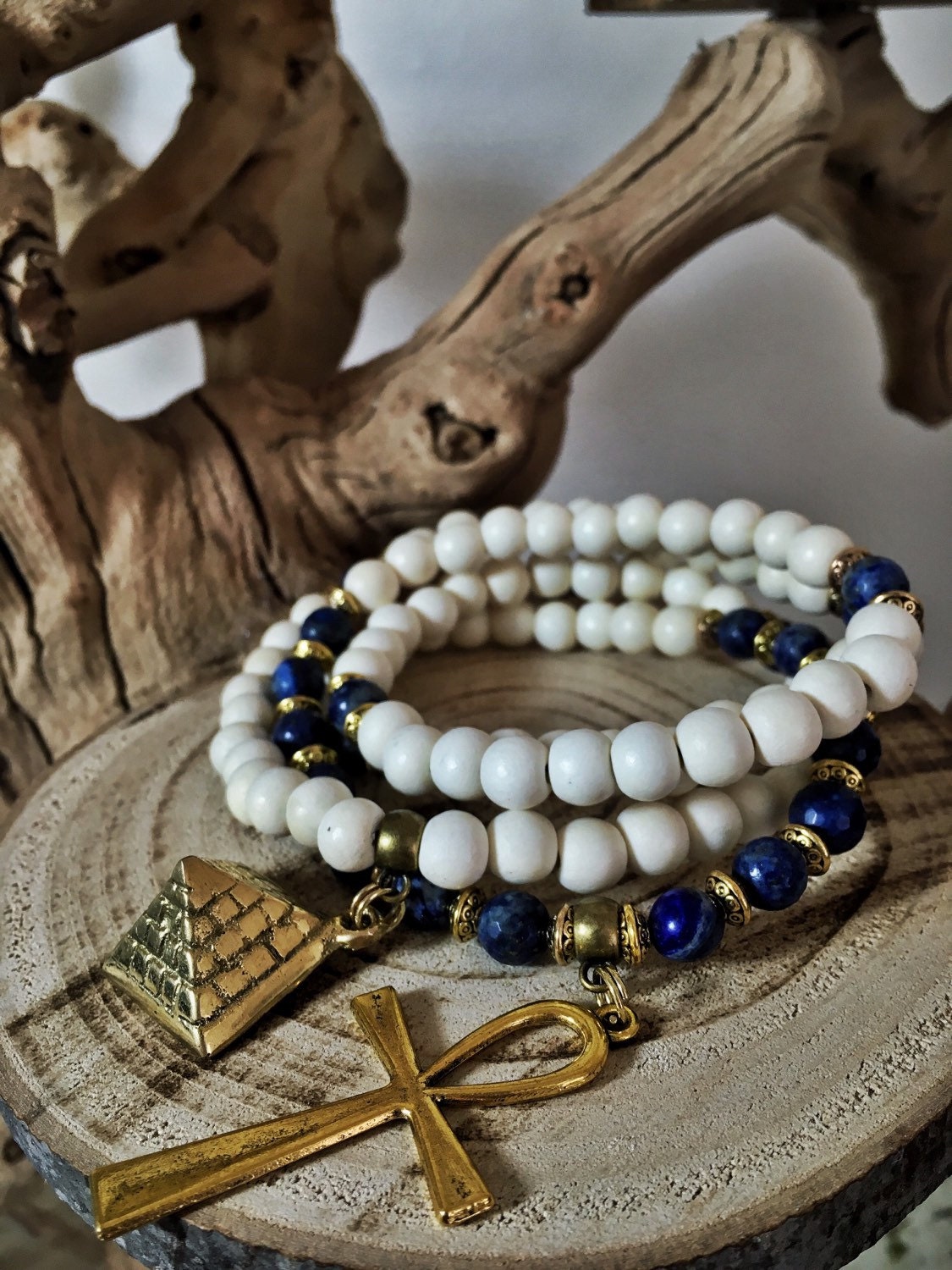 Amazon.com: Lapis Lazuli Wrist Mala/Bracelet for Meditation : Health &  Household