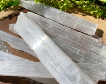 9 in. SELENITE Wand LARGE | Magic Fairy Wands | Crystal Healing | Selenite Stick | Meditation, Wicca, Metaphysical Tool |