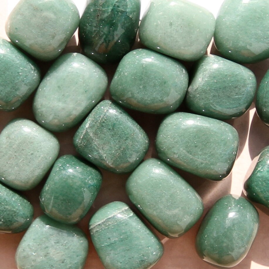 GREEN AVENTURINE (Grade A Natural) Tumbled Polished Stones Gemstone Rocks  for Healing, Yoga, Meditation, Reiki, Crafts, Jewelry Supplies