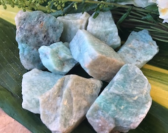 Raw AMAZONITE (Grade A Natural) Rough Green Crystals Stones Gemstone | Healing Yoga Meditation Reiki Wicca | Heart Chakra Anahata