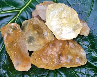 Raw Citrine Crystals | Rough Citrine Crystal Healing, Reiki, Third Chakra, Solar Plexus, Spiritual, Wicca, Yellow Gemstones for Power