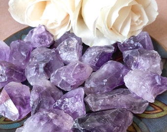 Raw AMETHYST (Grade A Natural) Rough Purple Quartz Crystal Stone, Gemstones for Healing, Yoga Meditation, Reiki, Wicca, Crafts Jewelry