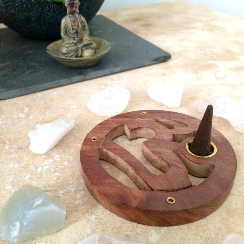 OM Incense Burner Meditation Spiritual, for Yoga Aum Symbol Insense Burner Candle Burner