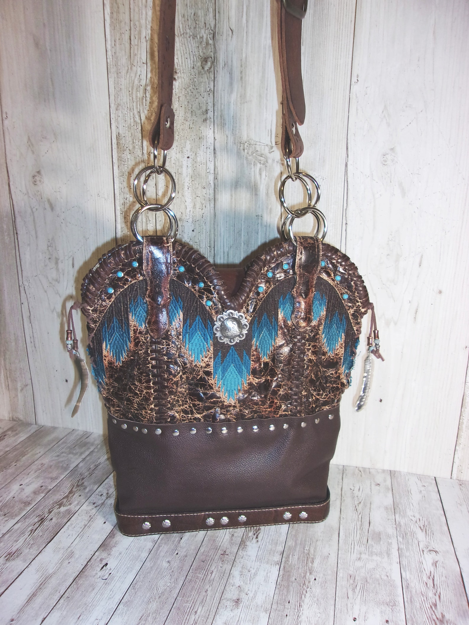 Western Handbag Western Purse Western Shoulder Bag Cowboy Etsy