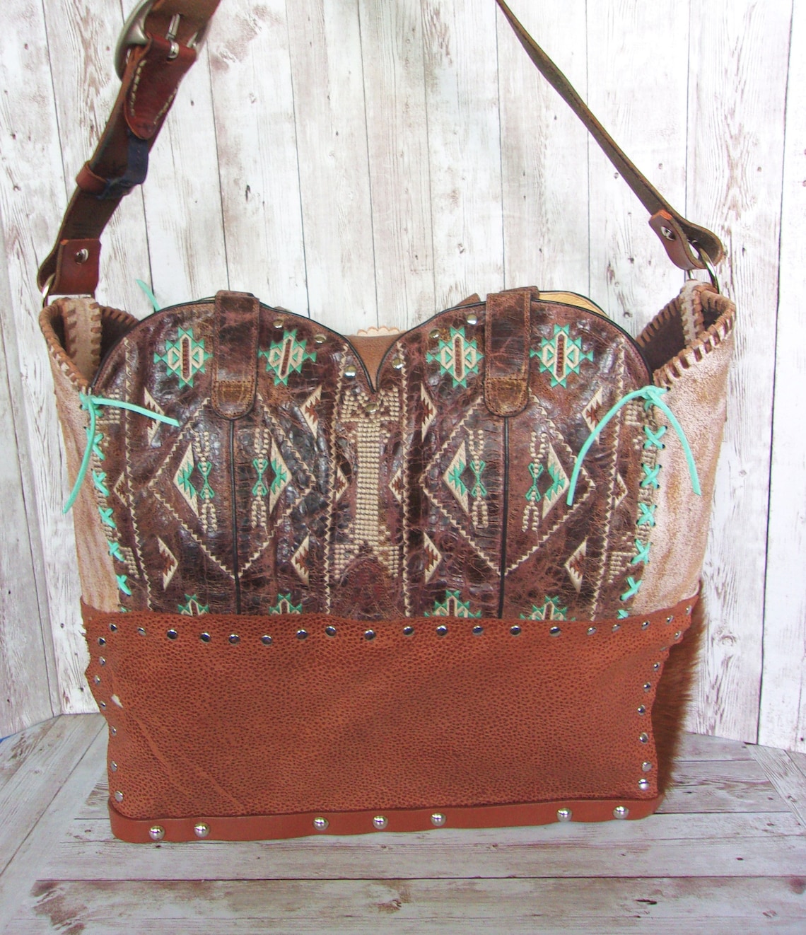 Western Laptop Tote Western Satchel Lg Western Purse Cowboy Etsy